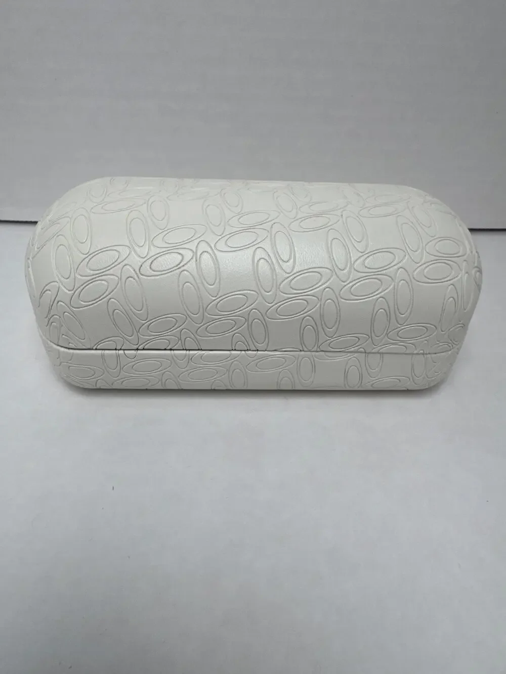 Oakley Sunglasses Hard Clamshell Case White Embossed Logo Large